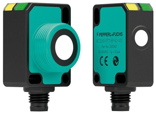 Die neuen Ultraschallsensoren der Serie UC-F77 von Pepperl+Fuchs verfügen über IO-Link. Die neuen Ultraschallsensoren der Serie UC-F77 von Pepperl+Fuchs verfügen über IO-Link.