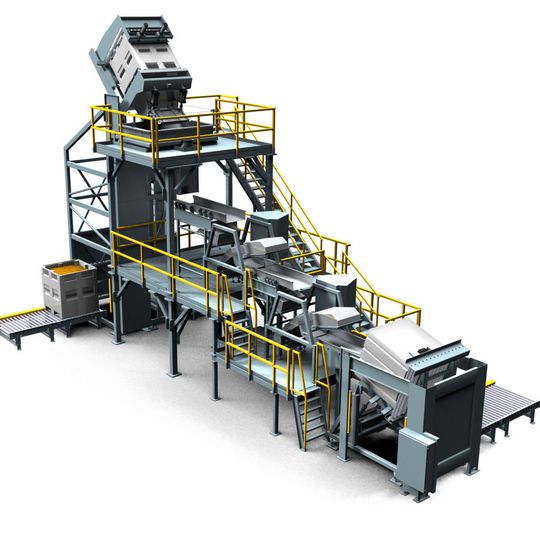 Precision Bulk Material Handling System moves highly fragile product at a rate of 12,000 pounds per hour. Precision Bulk Material Handling System moves highly fragile product at a rate of 12,000 pounds per hour.