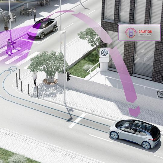 VW-Fahrzeuge sollen ab 2019 untereinander und mit der Umgebung kommunizieren können.