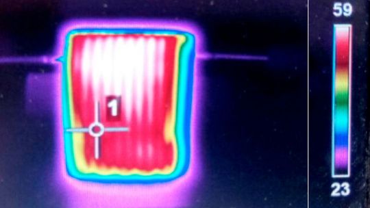 Aufnahme der Temperatur bei 60°C