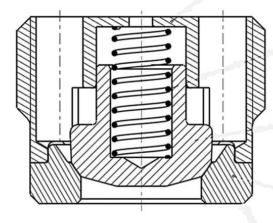 Das neue Rückschlagventil zeichnet sich durch seine geführte Ventilkugel mit innenliegender Feder aus. Der Hub wurde zur Optimierung der Delta-P-Werte des Ventils vergrößert. Gehäuse und Sitz sind reibschlüssig miteinander verbunden und ebenso wie die Kugel gehärtet.