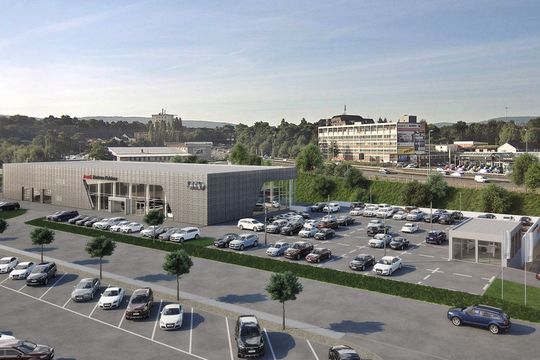 Das neue Audi-Zentrum in Koblenz wird entsprechend der aktuellen Marken-CI errichtet. Das neue Audi-Zentrum in Koblenz wird entsprechend der aktuellen Marken-CI errichtet.