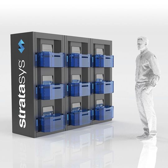 The Stratasys Continuous Build 3D Demonstrator can be extended by additional cells at any time to increase production capacity as demand requires The Stratasys Continuous Build 3D Demonstrator can be extended by additional cells at any time to increase production capacity as demand requires