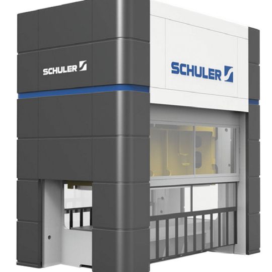 Monoblockpresse von Schuler vom Typ MSD 630 mit 630 t Presskraft und leistungsfähigem Transfersystem. Monoblockpresse von Schuler vom Typ MSD 630 mit 630 t Presskraft und leistungsfähigem Transfersystem.