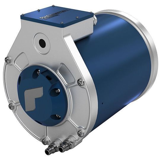 Der elektrische Antriebsmotor von Reinmetall Automotive leistet 90 kW. Der elektrische Antriebsmotor von Reinmetall Automotive leistet 90 kW.