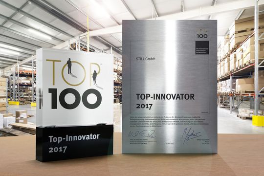 TOP 100 prämiert jährlich die innovativsten Mittelständler Deutschlands. 2017 räumt Still die begehrte Trophäe ab. TOP 100 prämiert jährlich die innovativsten Mittelständler Deutschlands. 2017 räumt Still die begehrte Trophäe ab.