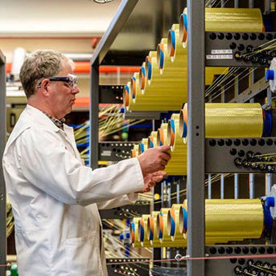 Teijin's new technology also results in further automation of the spinning process. Teijin's new technology also results in further automation of the spinning process.