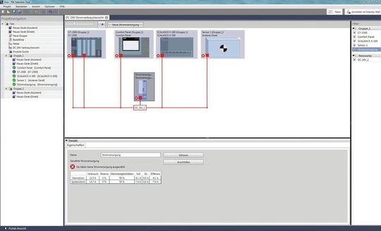 Konfiguration von Automatisierungskomponenten mit einer Stromversorgung in der 24-V Verbrauchersicht Konfiguration von Automatisierungskomponenten mit einer Stromversorgung in der 24-V Verbrauchersicht