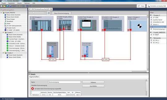 Konfiguration zweier Stromversorgungen, die verschiedene Verbraucher versorgen Konfiguration zweier Stromversorgungen, die verschiedene Verbraucher versorgen