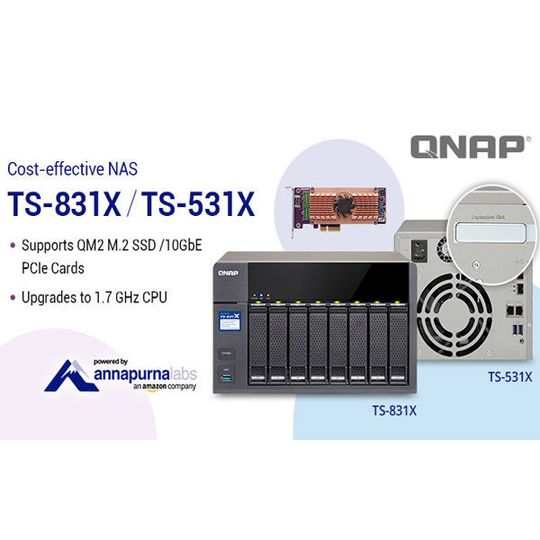 Qnap spendiert seinen Business-NAS der TS-x31X Reihe ein interessantes Upgrade. Qnap spendiert seinen Business-NAS der TS-x31X Reihe ein interessantes Upgrade.