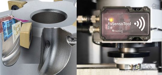 Das Senso Tool des Fraunhofer IWU ist ein taktiles Werkzeug. Es registriert Prozessgrößen dort, wo sie auftreten: direkt an den Wendeschneidplatten des Fräskopfes. Das Senso Tool des Fraunhofer IWU ist ein taktiles Werkzeug. Es registriert Prozessgrößen dort, wo sie auftreten: direkt an den Wendeschneidplatten des Fräskopfes.