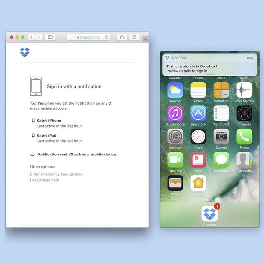 Dropbox-Nutzer können die Dropbox-App jetzt zur Identitätsbestätigung bei zweistufiger Überprüfung nutzen. Dropbox-Nutzer können die Dropbox-App jetzt zur Identitätsbestätigung bei zweistufiger Überprüfung nutzen.