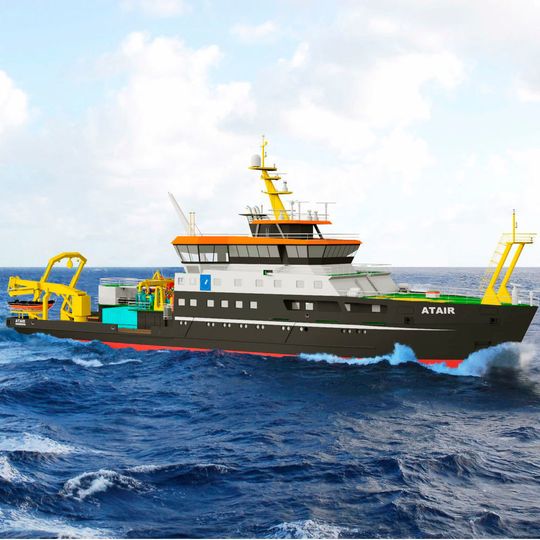 Die „ATAIR“, das erste Schiff in der BSH-Flotte mit LNG-Technologie Die „ATAIR“, das erste Schiff in der BSH-Flotte mit LNG-Technologie