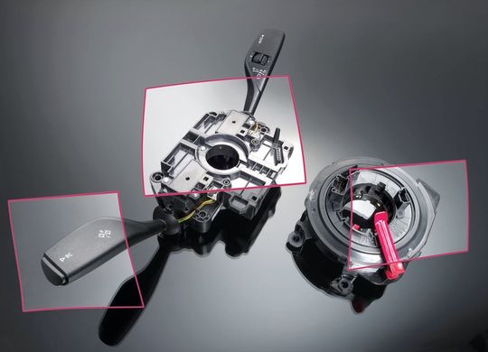 Lenkstockschalter-Modul aus den technischen Kunststoffen Ultramid SI und Ultradur der BASF Lenkstockschalter-Modul aus den technischen Kunststoffen Ultramid SI und Ultradur der BASF