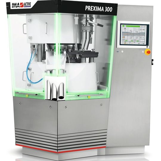 The Prexima 300 from Ima Active is a compact, flexible and fast tablet press. The Prexima 300 from Ima Active is a compact, flexible and fast tablet press.