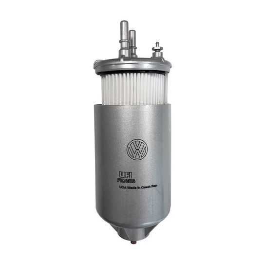 Das Gehäuse des Dieselfilters besteht aus extrudiertem Aluminium. Das Gehäuse des Dieselfilters besteht aus extrudiertem Aluminium.