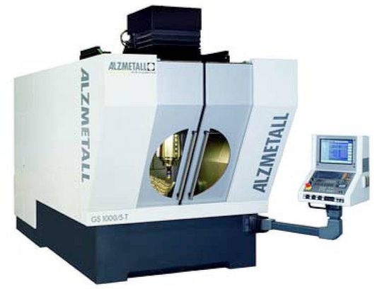Die neue GS 1000/5-FDT von Alzmetall ist ein 5-Achs-Bearbeitungszentrum für die Fräs- und Drehbearbeitung. Die neue GS 1000/5-FDT von Alzmetall ist ein 5-Achs-Bearbeitungszentrum für die Fräs- und Drehbearbeitung.
