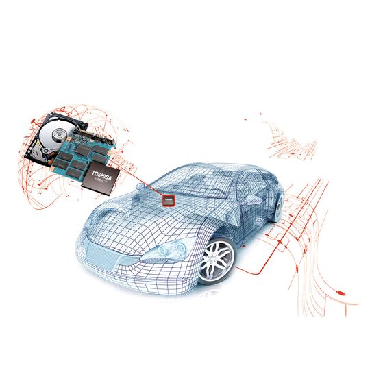 Speichersysteme im Auto: Neben Automotive-HDDs werden verstärkt auch Solid State Disks eingesetzt. Speichersysteme im Auto: Neben Automotive-HDDs werden verstärkt auch Solid State Disks eingesetzt.