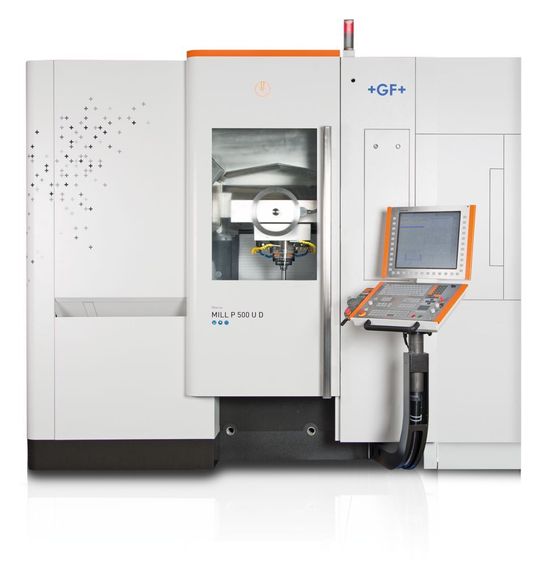 Das Hochleistungs-Bearbeitungszentrum Mikron Mill P 500 U von GF Machining Solutions liefert höchste Präzision, beste Prozesssicherheit, absolute Flexibilität bei der Teilefertigung, verdoppelt die Wirtschaftlichkeit der Anwender und garantiert eine 100-prozentige Laufzeit für maximale Produktivität. Das Hochleistungs-Bearbeitungszentrum Mikron Mill P 500 U von GF Machining Solutions liefert höchste Präzision, beste Prozesssicherheit, absolute Flexibilität bei der Teilefertigung, verdoppelt die Wirtschaftlichkeit der Anwender und garantiert eine 100-prozentige Laufzeit für maximale Produktivität.