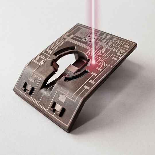 Die Übertragung von Leiterbahnen auf dreidimensionale Geometrien ist mit der Laser-Direkt-Strukturierung einfach und schnell umsetzbar. Die Übertragung von Leiterbahnen auf dreidimensionale Geometrien ist mit der Laser-Direkt-Strukturierung einfach und schnell umsetzbar.