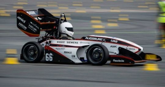 Das Team Starkstrom Augsburg e.V. trat in diesem Jahr mit seinem neuen Rennwagen Fenja - UASA1706 in der Formula Student Germany an. Das Team Starkstrom Augsburg e.V. trat in diesem Jahr mit seinem neuen Rennwagen Fenja - UASA1706 in der Formula Student Germany an.