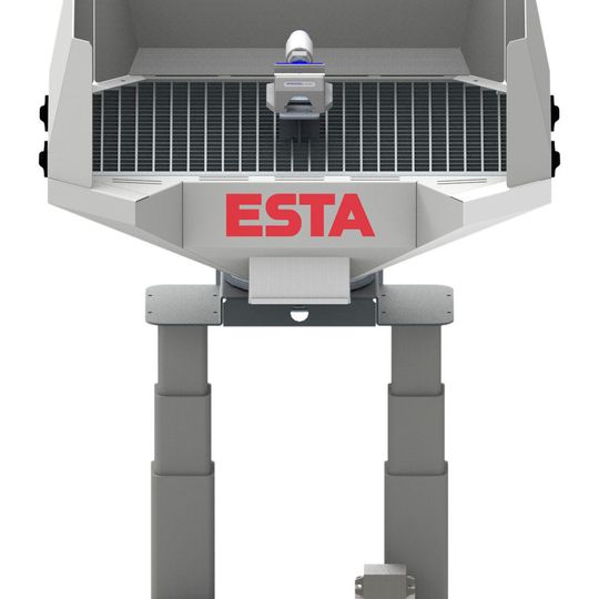 Der Absaugtisch von Esta ist 360° um die eigene Achse drehbar. Der Absaugtisch von Esta ist 360° um die eigene Achse drehbar.