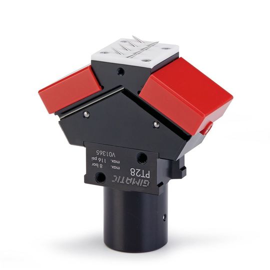 Der PT28 Nadelgreifer von Gimatic ist hitzebeständig und verfügt über eine Ausblasfunktion. Der PT28 Nadelgreifer von Gimatic ist hitzebeständig und verfügt über eine Ausblasfunktion.