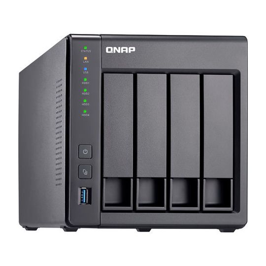 Das Qnap TS-431X2 beherbergt bis zu vier Laufwerke. Das Qnap TS-431X2 beherbergt bis zu vier Laufwerke.