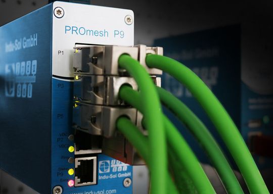 Der Profinet Switch Promesh überwacht permanent Netzlast, Telegramme und sogar Ableitströme und dokumentiert sie für eine schnelle Fehlersuche. Der Profinet Switch Promesh überwacht permanent Netzlast, Telegramme und sogar Ableitströme und dokumentiert sie für eine schnelle Fehlersuche.