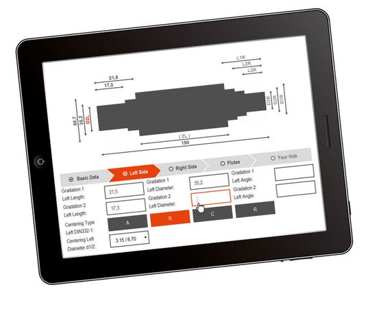 Online-Konfigurator für individuelle Wälzfräser-Rohlinge. Online-Konfigurator für individuelle Wälzfräser-Rohlinge.