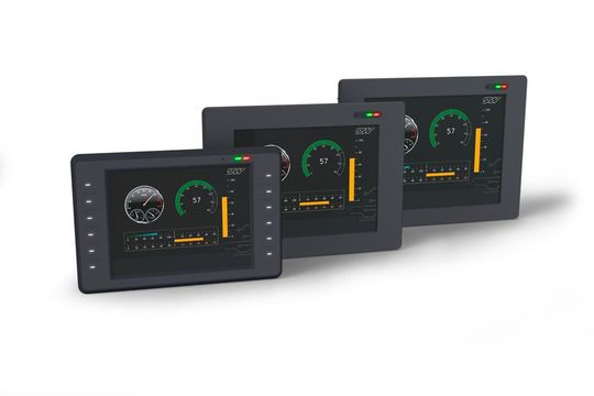 Die 8-, 10- und 12''- Varianten der VSX-Displayfamilie von Sensor-Technik Wiedemann (STW) sind jetzt als Serienprodukt verfügbar. Die 8-, 10- und 12''- Varianten der VSX-Displayfamilie von Sensor-Technik Wiedemann (STW) sind jetzt als Serienprodukt verfügbar.