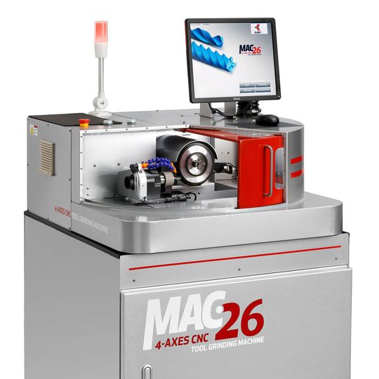 Der Cuoghi „MAC 26“ CNC-Werkzeugschleifautomat wird von Brinkmann + Wecker exklusiv vertrieben. Vorführungen finden im hauseigenen Vorführzentrum statt. Der Cuoghi „MAC 26“ CNC-Werkzeugschleifautomat wird von Brinkmann + Wecker exklusiv vertrieben. Vorführungen finden im hauseigenen Vorführzentrum statt.