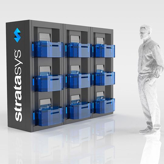 Der Continuous Build 3D Demonstrator von Stratasys kann erweitert und damit steigenden Produktionsanforderungen gerecht werden. Der Continuous Build 3D Demonstrator von Stratasys kann erweitert und damit steigenden Produktionsanforderungen gerecht werden.