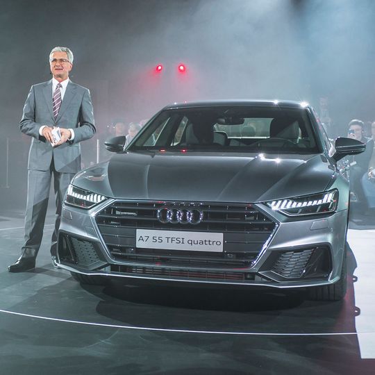 Audi-Chef Rupert Stadler bei der Präsentation des neuen A7. Audi-Chef Rupert Stadler bei der Präsentation des neuen A7.