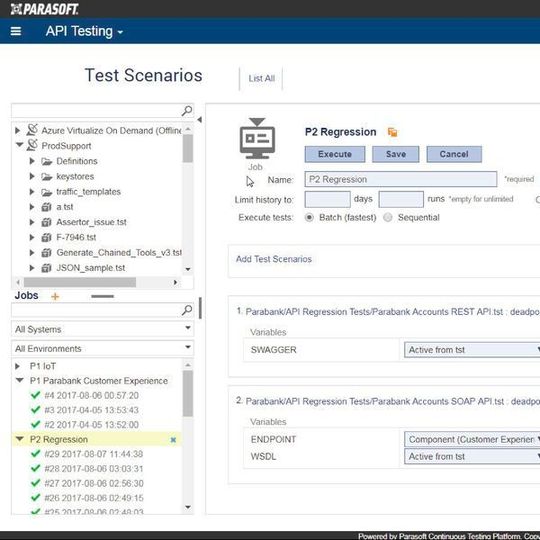 Die Ergebnisse automatisierter Tests von SOAtest und Virtualize lassen sich in bekannte CI-Lösungen zurückspielen. Die Ergebnisse automatisierter Tests von SOAtest und Virtualize lassen sich in bekannte CI-Lösungen zurückspielen.