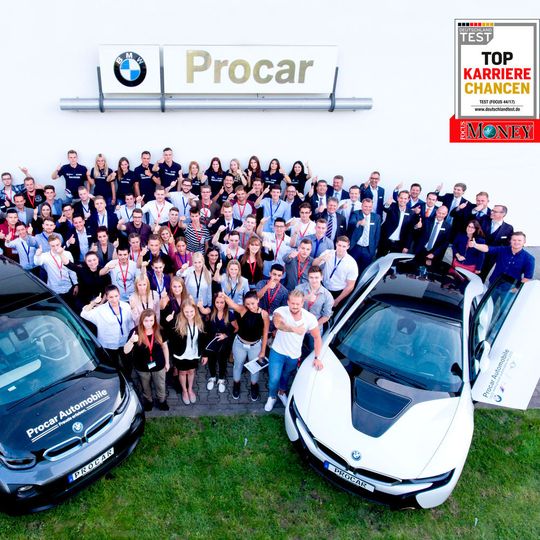 Procar belegt im Ranking „Top-Karrierechancen“ den ersten Platz in der Kategorie Automobilhandel.