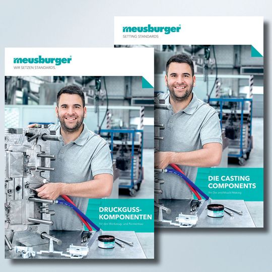 Meusburger stellt in seinem aktuellen Prospekt verschiedene Normalien für das Arbeiten im Druckgussbereich vor. Meusburger stellt in seinem aktuellen Prospekt verschiedene Normalien für das Arbeiten im Druckgussbereich vor.