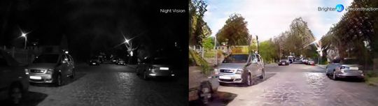 „Brighter AI“ nutzt Deep Learning-Anwendungen, um aus Nachtaufnahmen von Infrarotkameras wirklichkeitsgetreue Tageslichtversionen zu rekonstruieren.