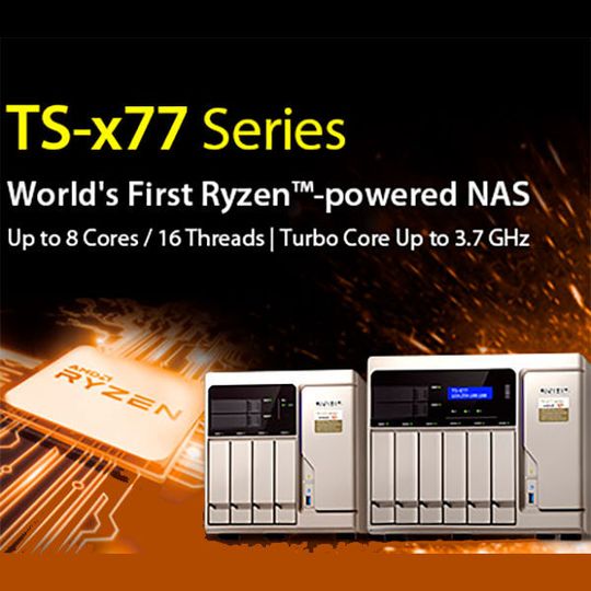 Die mit AMD-Ryzen-Prozessoren ausgestatteten neuen TS-x77 NAS-Systeme von Qnap bieten dank SSD-Caching und Grafikkartenunterstützung eine hohe Rechenleistung und eignen sich dadurch für ressourcenintensiven Anwendungen wie die Server-Virtualisierung oder VDI. Die mit AMD-Ryzen-Prozessoren ausgestatteten neuen TS-x77 NAS-Systeme von Qnap bieten dank SSD-Caching und Grafikkartenunterstützung eine hohe Rechenleistung und eignen sich dadurch für ressourcenintensiven Anwendungen wie die Server-Virtualisierung oder VDI.
