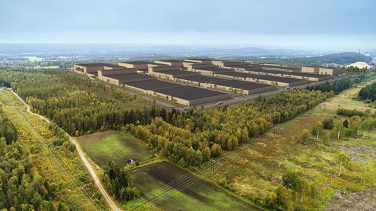 Hier sollen ab 2023 jährlich Lithium-Ionen-Akkus mit insgesamt 32 GWh entstehen: In der geplanten Zellfertigung von Northvolt in Schweden. Hier sollen ab 2023 jährlich Lithium-Ionen-Akkus mit insgesamt 32 GWh entstehen: In der geplanten Zellfertigung von Northvolt in Schweden.