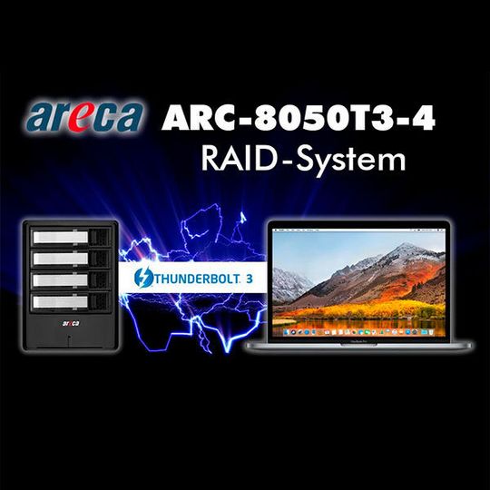 Das ARC-8050T3-4 rüstet Arbeitsplatz-Rechner oder Notebooks mit bis zu 48 Terabyte Speicherkapazität auf. Das ARC-8050T3-4 rüstet Arbeitsplatz-Rechner oder Notebooks mit bis zu 48 Terabyte Speicherkapazität auf.
