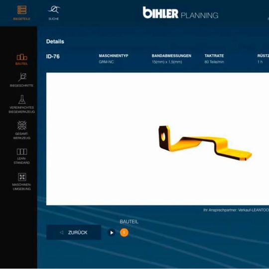 Die Bihlerplanning App bietet wertvolle Infos zur Realisierung von Stanzbiegeteilen. Die Bihlerplanning App bietet wertvolle Infos zur Realisierung von Stanzbiegeteilen.