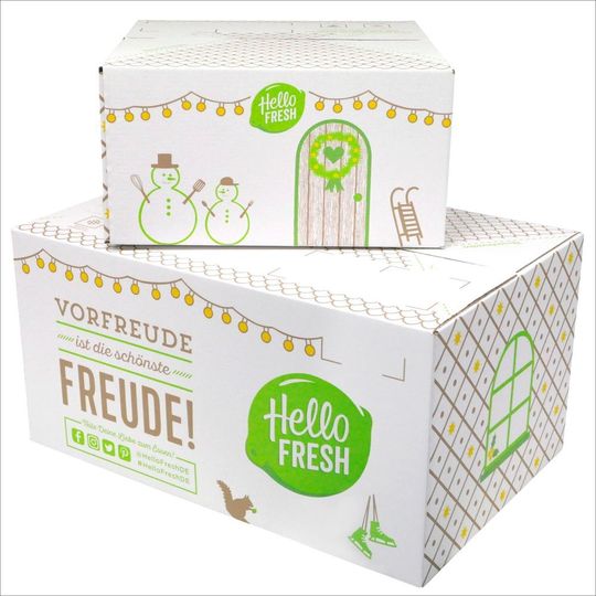 Mit der „Weihnachtsbox“ realisiert HelloFresh die zweite große Kampagne über die neue digitale Drucktechnologie. Mit der „Weihnachtsbox“ realisiert HelloFresh die zweite große Kampagne über die neue digitale Drucktechnologie.
