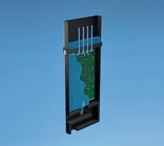Zum Schutz elektronischer Komponenten, aber auch für Motorraumanwendungen geeignet: Die neue, schwarze Vergussmasse Delo-Duopox CR8031, die dauerhaft 180 °C Temperatur aushalte sowie Benzin und Öl die "kalte Schulter" zeige. Zum Schutz elektronischer Komponenten, aber auch für Motorraumanwendungen geeignet: Die neue, schwarze Vergussmasse Delo-Duopox CR8031, die dauerhaft 180 °C Temperatur aushalte sowie Benzin und Öl die "kalte Schulter" zeige.