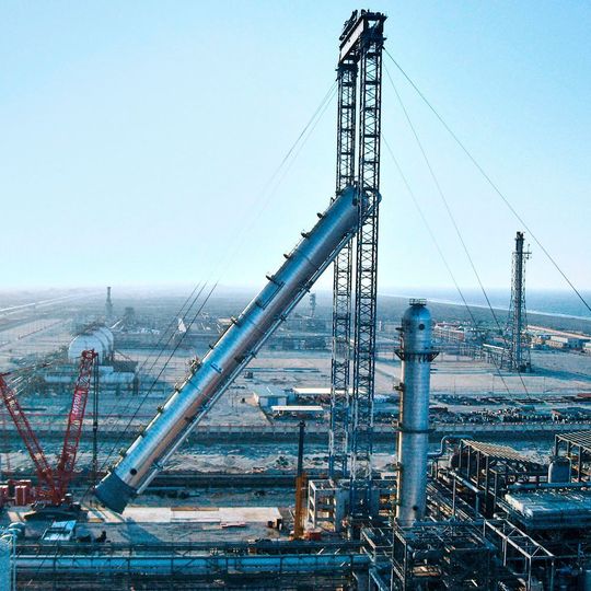 Sample image of Thyssenkrupp building a Propylen processing plant. Sample image of Thyssenkrupp building a Propylen processing plant.