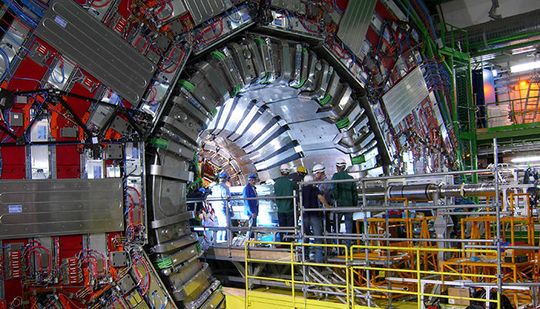 The CMS detector in the Large Hadron Collider with which Pekkanen and thousands of other physicists work at Cern. The CMS detector in the Large Hadron Collider with which Pekkanen and thousands of other physicists work at Cern.