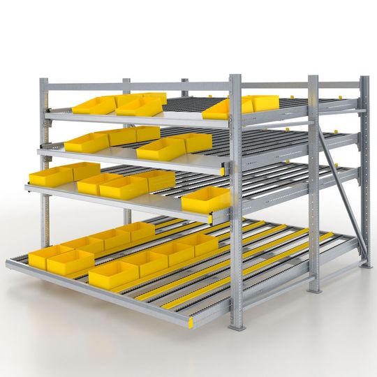 In unterschiedlichen Breiten und Tiefen verfügbar: das neue Carton-Wheel-Flow-System von Interroll. In unterschiedlichen Breiten und Tiefen verfügbar: das neue Carton-Wheel-Flow-System von Interroll.