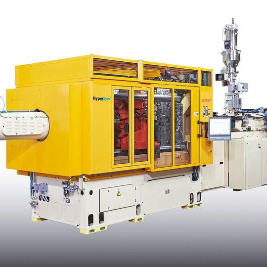 One of the company's latest products: Husky introduced the Hyper-Sync system at K 2016. One of the company's latest products: Husky introduced the Hyper-Sync system at K 2016.