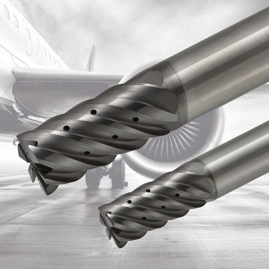 The VQ end mills with through coolant holes provide effective resistance to welding. The VQ end mills with through coolant holes provide effective resistance to welding.
