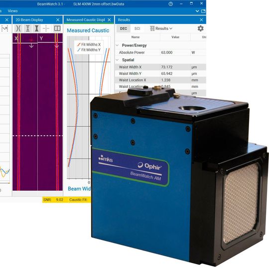 Beam-Watch AM stellt laut MKS die nächste Generation der von Ophir entwickelten Laserstrahlmessgeräte dar. Mit dem Messgerät können 2048 Strahlprofile nahezu zeitgleich und in Bruchteilen einer Sekunde ermittelt werden. Beam-Watch AM stellt laut MKS die nächste Generation der von Ophir entwickelten Laserstrahlmessgeräte dar. Mit dem Messgerät können 2048 Strahlprofile nahezu zeitgleich und in Bruchteilen einer Sekunde ermittelt werden.
